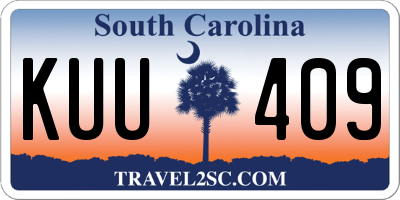 SC license plate KUU409