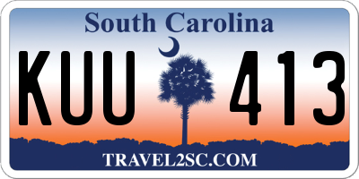 SC license plate KUU413