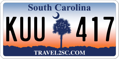 SC license plate KUU417