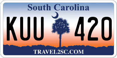 SC license plate KUU420