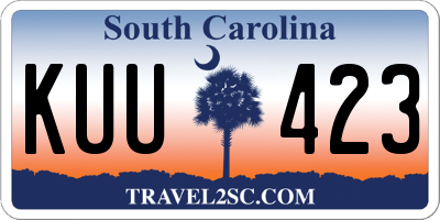 SC license plate KUU423