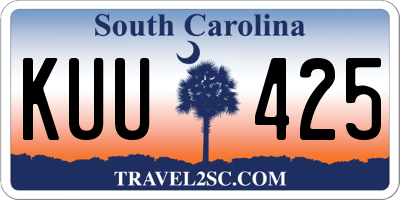 SC license plate KUU425
