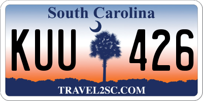 SC license plate KUU426