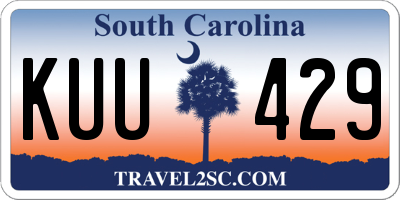 SC license plate KUU429