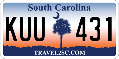 SC license plate KUU431