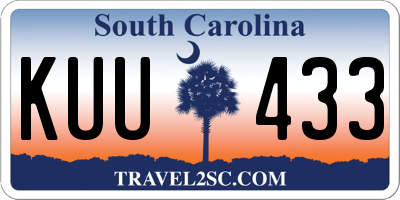 SC license plate KUU433