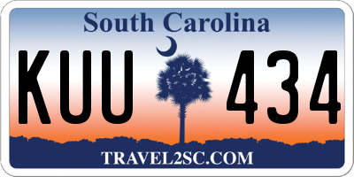 SC license plate KUU434