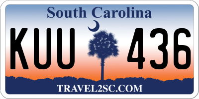 SC license plate KUU436