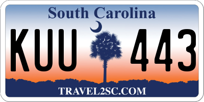 SC license plate KUU443