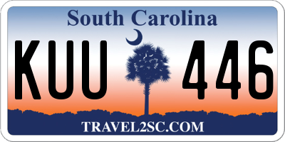 SC license plate KUU446