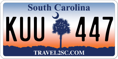 SC license plate KUU447