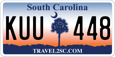 SC license plate KUU448