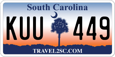 SC license plate KUU449