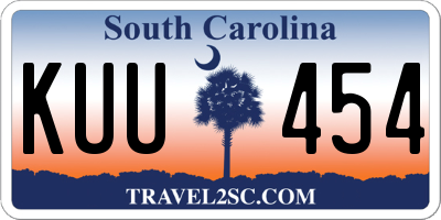 SC license plate KUU454
