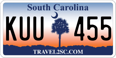 SC license plate KUU455