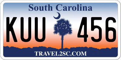 SC license plate KUU456