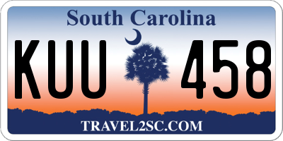 SC license plate KUU458