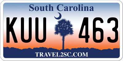 SC license plate KUU463
