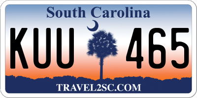 SC license plate KUU465