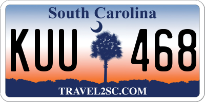 SC license plate KUU468