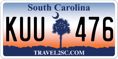 SC license plate KUU476