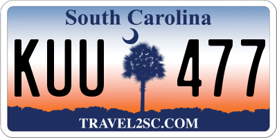 SC license plate KUU477