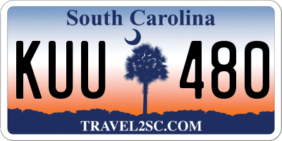 SC license plate KUU480