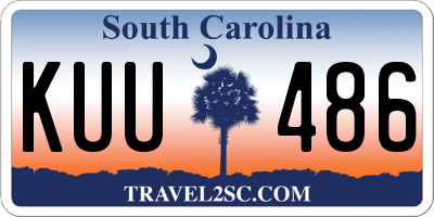 SC license plate KUU486