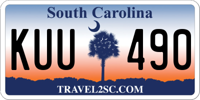 SC license plate KUU490
