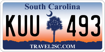 SC license plate KUU493