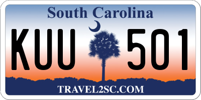 SC license plate KUU501