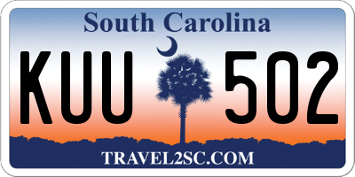 SC license plate KUU502