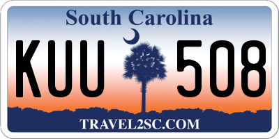 SC license plate KUU508