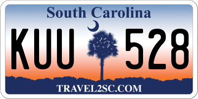 SC license plate KUU528
