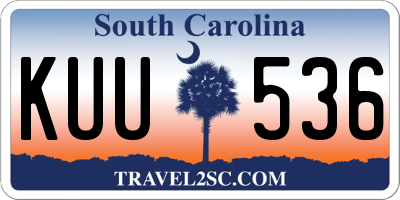 SC license plate KUU536