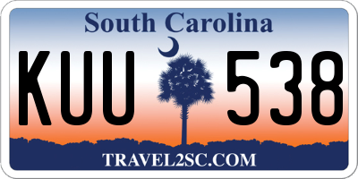 SC license plate KUU538