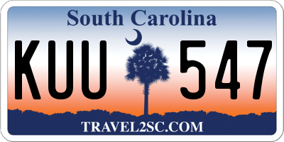 SC license plate KUU547