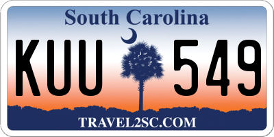 SC license plate KUU549