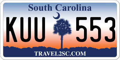 SC license plate KUU553