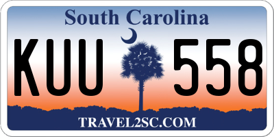SC license plate KUU558