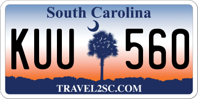 SC license plate KUU560