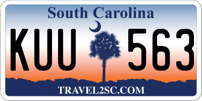 SC license plate KUU563