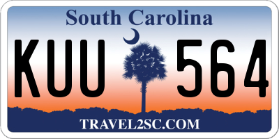 SC license plate KUU564