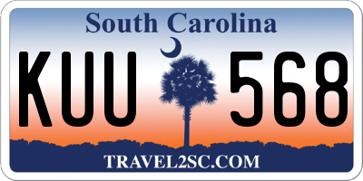 SC license plate KUU568