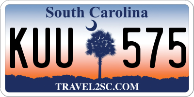 SC license plate KUU575