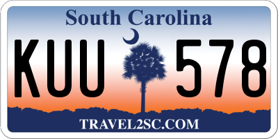 SC license plate KUU578