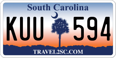 SC license plate KUU594