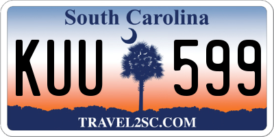 SC license plate KUU599