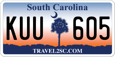 SC license plate KUU605