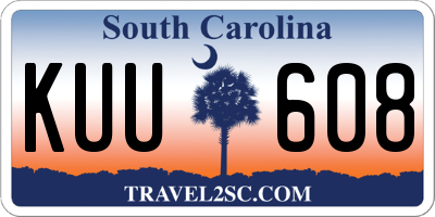SC license plate KUU608